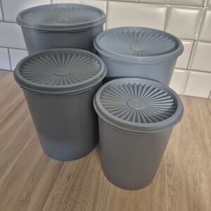 Set of Vintage Tupperware Light Blue Storage Containers